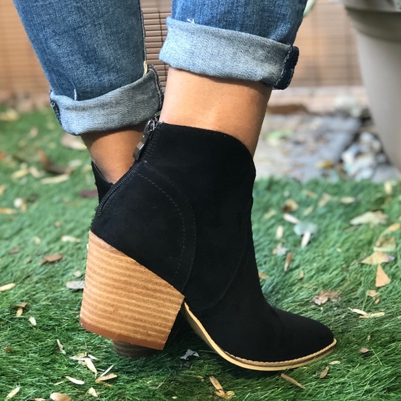 High Quality FauxSuede Western Boots Leather  heel - Picture 7 of 8